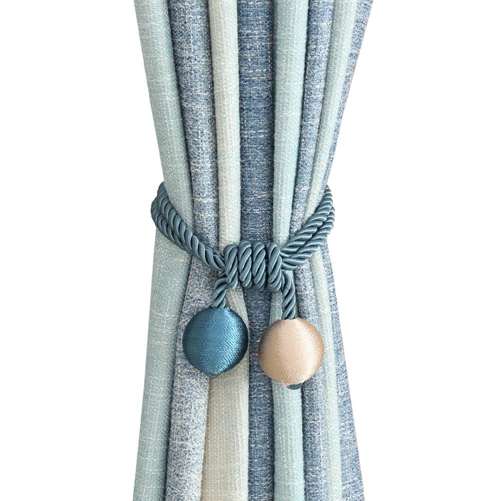 2Pcs Simple Curtain Tieback Tie backs Rope with Round Ball for Modern Curtain Decoration