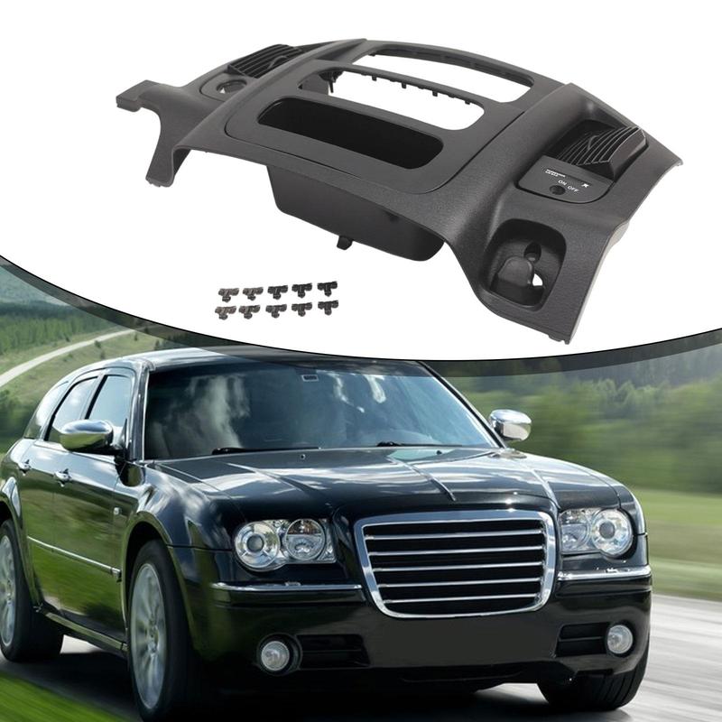 Center Air Vent Frame trument Cover Panel Black Plastic Interior Upgrade for Dodge Ram 1500 2002-2005