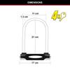 Master Lock Sold Secure Bike D Lock, Key, 210 x 110 mm