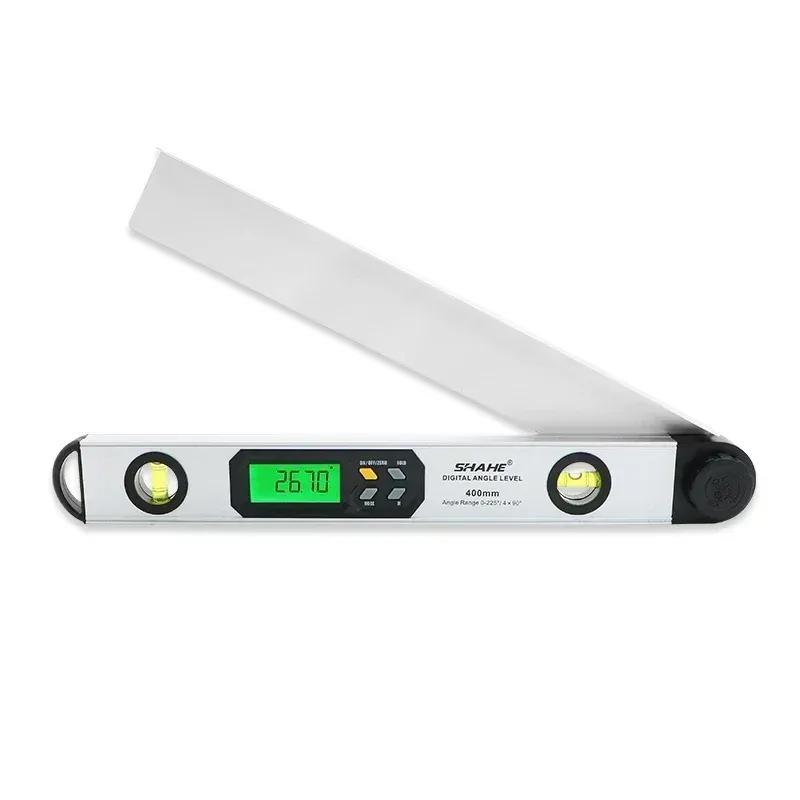 

SHAHE Vertical Horizontal Dual Spirit Level 16 Inch 0-225° Digital Angle Gauge Digital Inclinometer Protractor Angle Finder 400mm