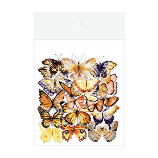 40Pcs/Bag Nice-looking Scrapbooking Sticker Smooth Surface Colorful Butterfly Pattern Waterproof Window Decal for Children
