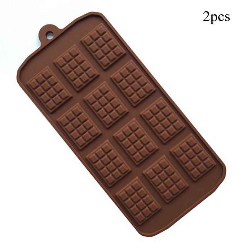 

2pcs/set 12 Even Chocolate Mold Silicone Mold Fondant Molds DIY Candy Bar Mould Cake Decoration Tools 2pcs