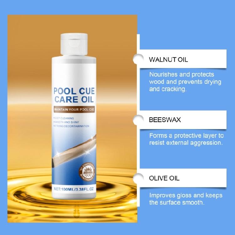 Pool Stick Care Oil Pool Cue Polishing Oil Pool Cue Polishing Oil 100ml Multipurpose Snooker Cue Oil Cue Maintenance Oil