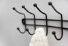 Black wall hanging clothes rack 415x11cm