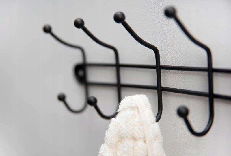 Black wall hanging clothes rack 415x11cm