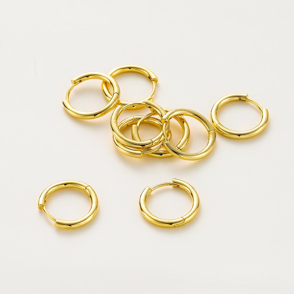 4pcs/lot 14K 18K Gold Plated Round Simple Classic Open Earing Hook Pendant Decorate Loop For Jewelry Making Crafts Accessories