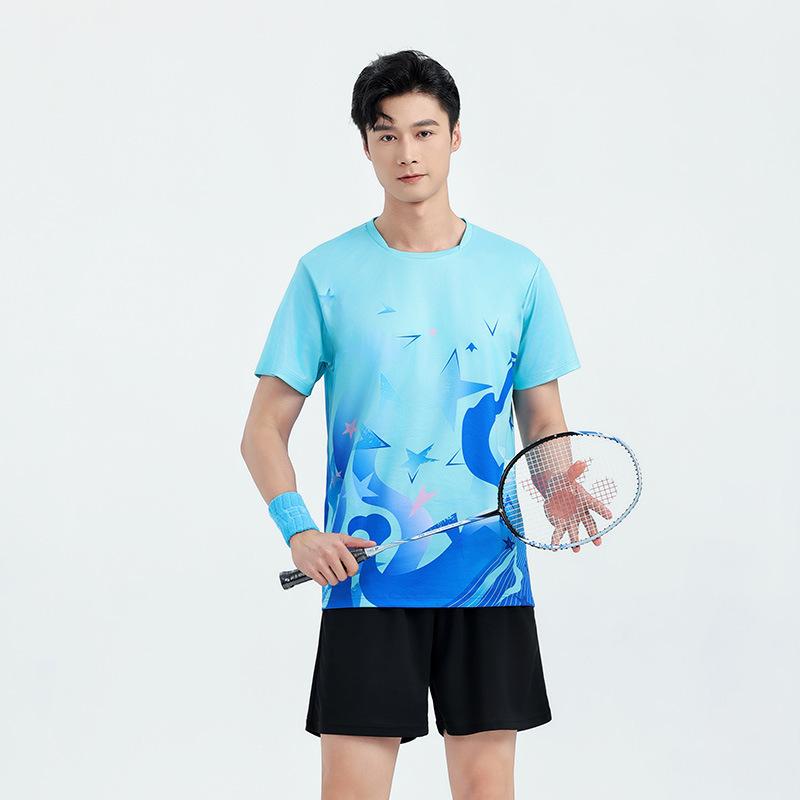 Children's badminton jersey sports suit boys and girls printed table tennis volleyball adult training game jersey wholesale