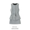 Kaslead New Women Clothes Western Style Two-piece Set Effect Crepe Short Dress 8831543