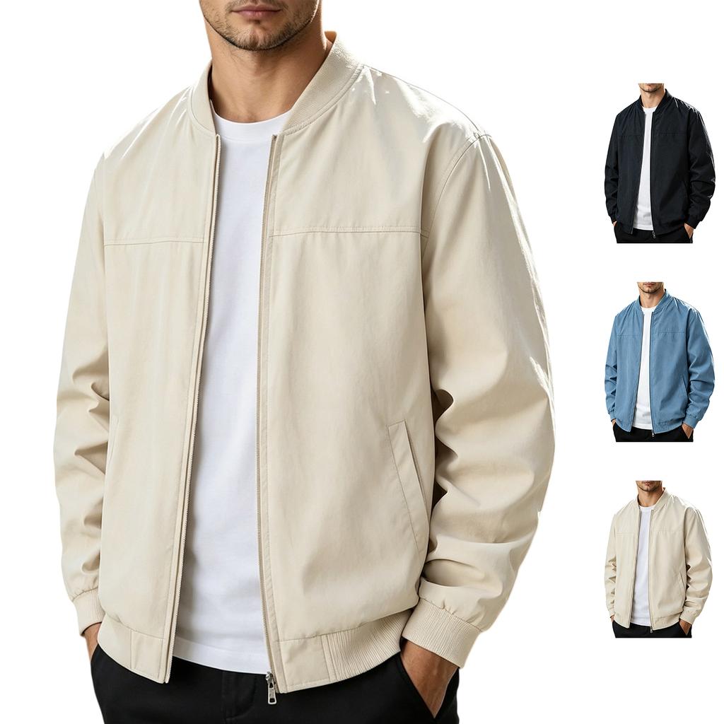 Men's Casual Jacket Color Loose Fit Outdoor for Spring and