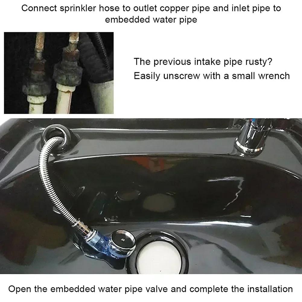 Galvanized Finish Barber Shop Faucet Busy Barber Shop Mounting Hole Compatibility Shiny Exterior For Barber Shops