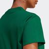 adidas Originals Buchstaben-Logo Bedrucktes Rundhals-Pullover Kurzarm-T-Shirt Damen Tops Dunkelgrün IB7424
