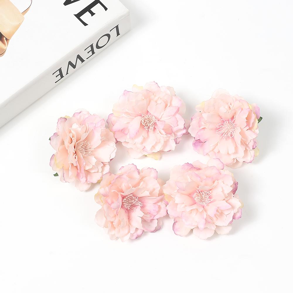 10/20Pcs Artificial Peony Flower 6cm Silk Fake Flower Room Home Decor Wedding Decoration DIY Bridal Wreath Bouquet Handicraft