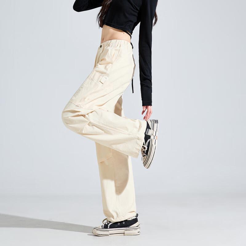 TonLion 2024 Women's Casual Multi-Pocket Wide-Leg Cargo Pants