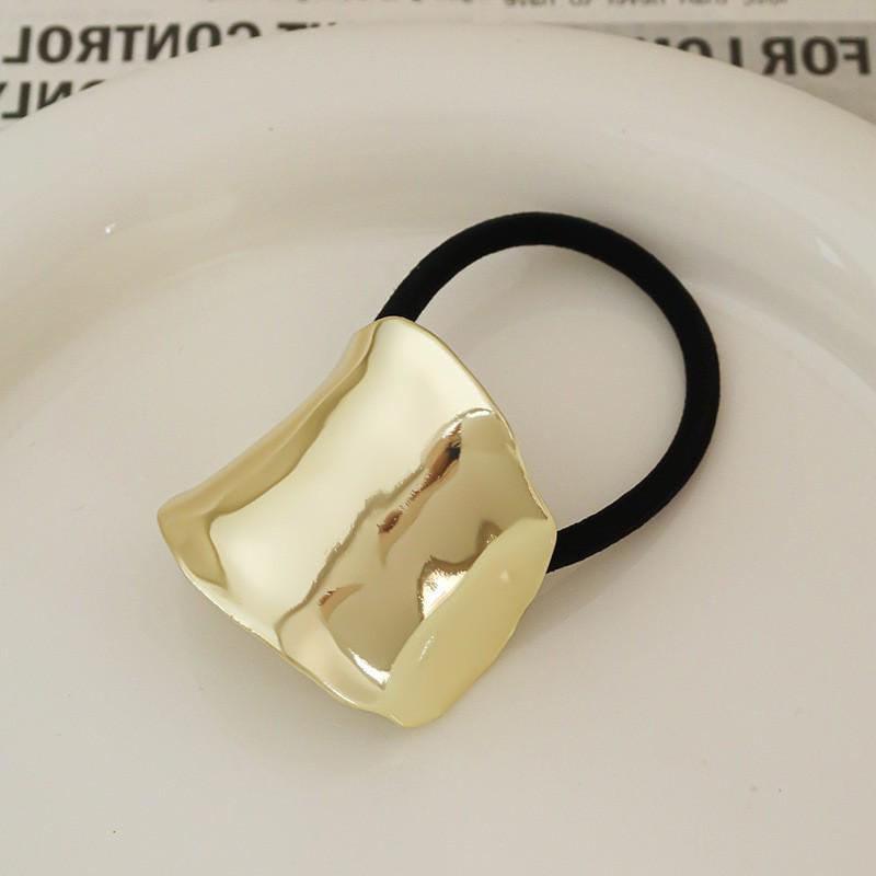 Minimalist Metal Hair Ring - New Korean Style High-End Ponytail Tie Rubber Band.