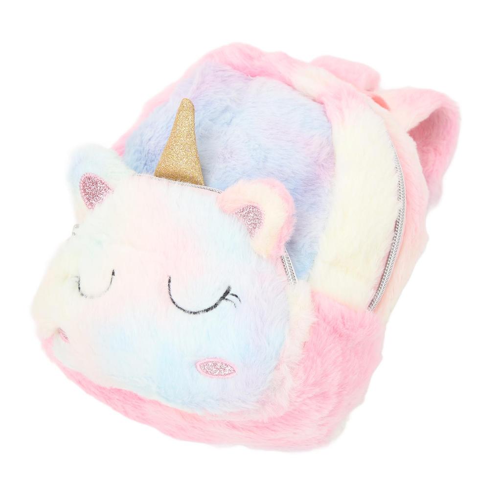 Cute Cartoon Backpack Soft Plush Toy Backpack Compact Schoolbag with   Strap for Girls Kids Toddlers