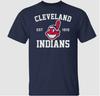 Cleveland Indians Gegründet 1915 T-Shirt Chief Wahoo Geschenk Herren Marine Unisex Alle Größen N