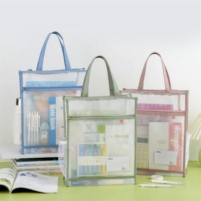 Thickened A4 File Storage Bag Clear Data Document Bag Zipper Pouch Bag  Book Storage Bag