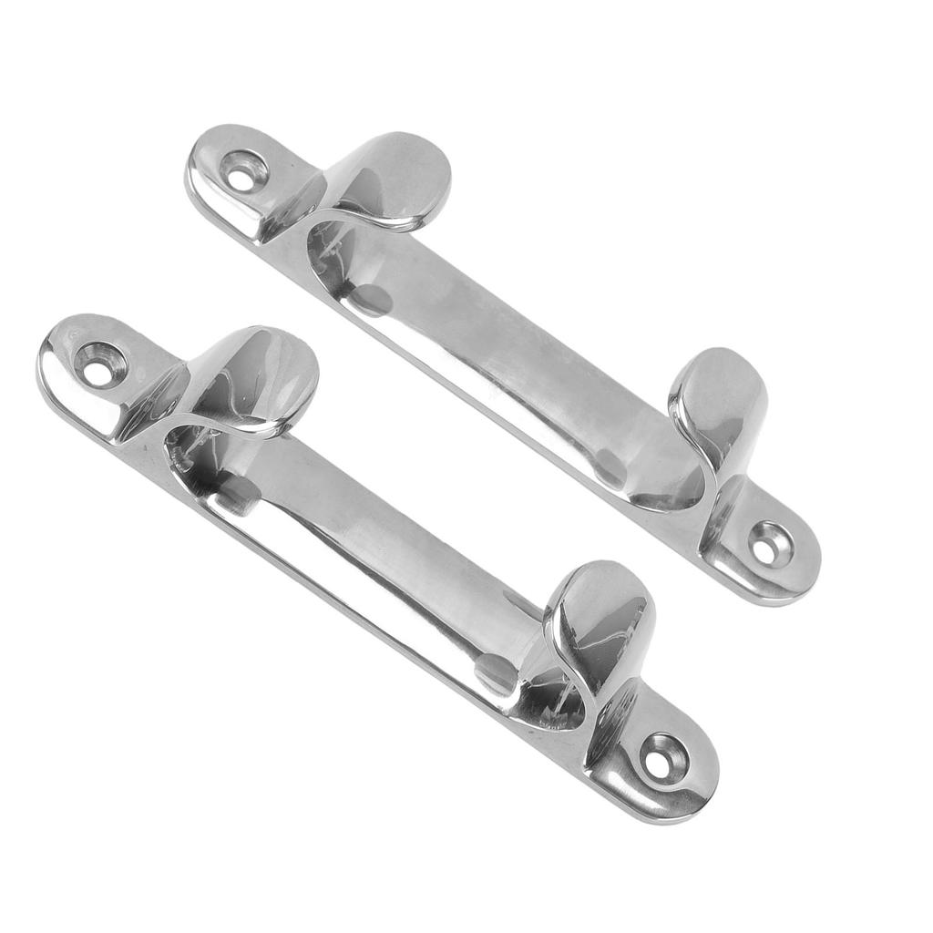 2PCS 6in Straight Bow Chock 316 Stainless Steel Mirror Polished Line Cleat Chock for Yacht