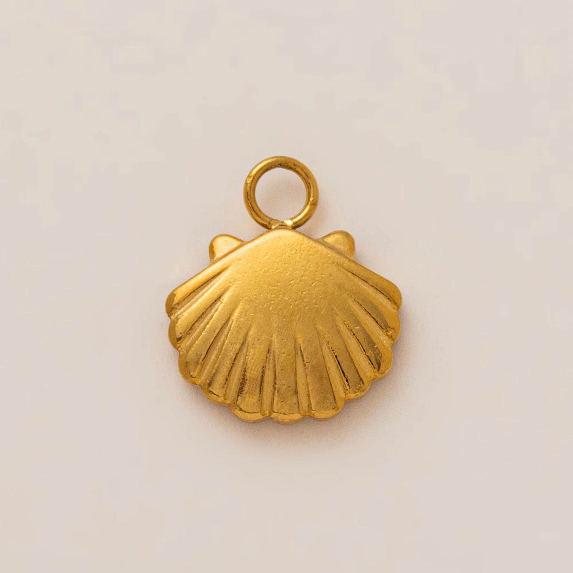 European & American Stainless Steel Mermaid Tail Pendant in 18K Gold Finish - DIY Accessory