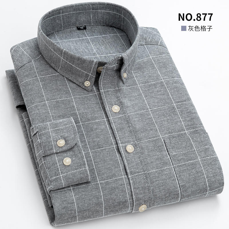 

Men s Long Sleeve Shirt Non-ironing Oxford Spinning Spring Summer Autumn Slim Casual Comfortable All Fashion Fast Color Shirt 44