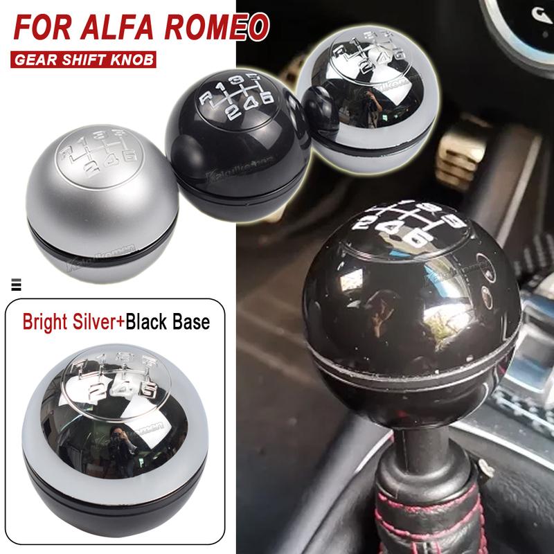 MT 6 Speed Gear Shift Knob Lever Shifter Stick Head Handball Cover For Alfa Romeo Giulietta 2010-2018 Car Styling Accessories