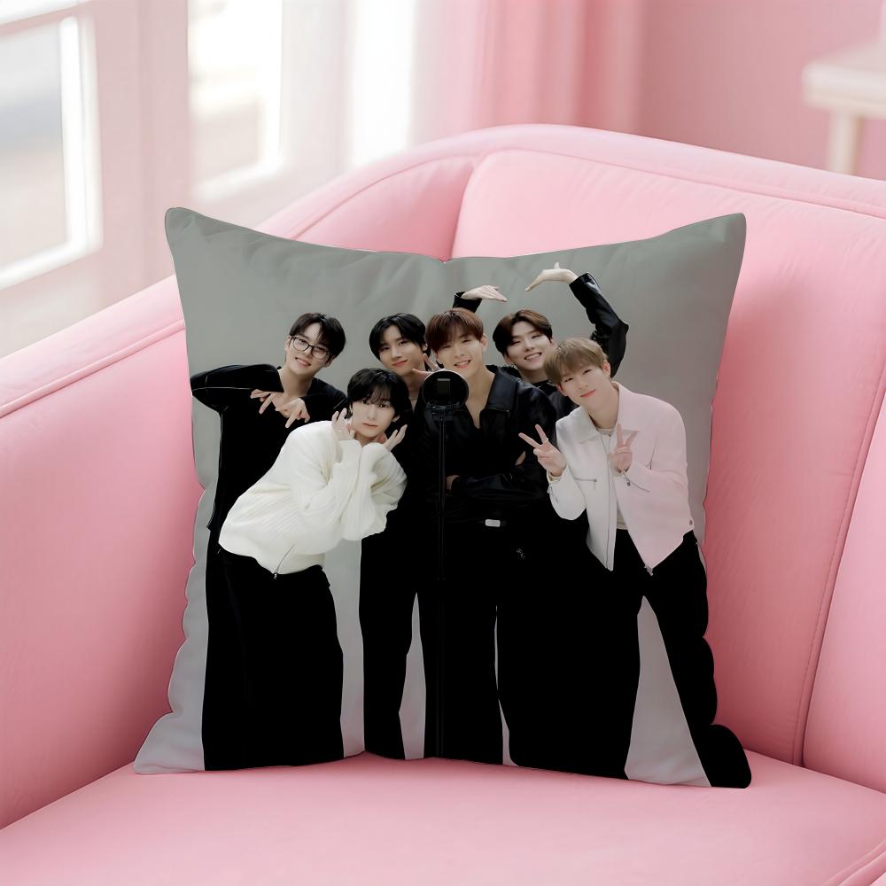 MMONSTA X Cushion Cover Pillowcase Short Plush Invisible zipper Room Sofa Cushion Cover