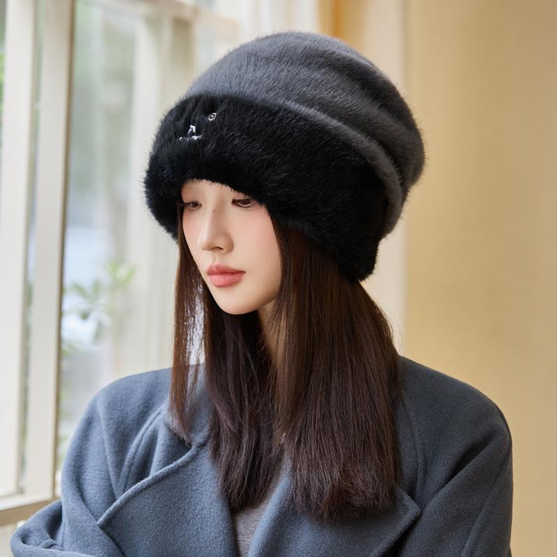 Women Outdoor Fashion Fur Hat Warm Windproof Head Cap Faux Fur Hats Travel Ear Hat