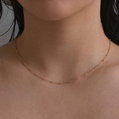 Another Layer Mini Ball Chain Necklace (silver925)(2color)