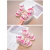 Girls' My Melody Summer New Open-Toe Non-Slip Beach Shoes for Older Children with Velcro Fashionable Versatile Sandals