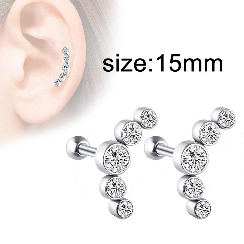 1 Pair Gothic Black Steel-Color Funny Screw Back Stud Earrings For Men/Women Round Ball Spike Cone Tip Stainless Steel Jewelry