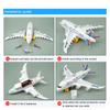 Electronic Aeroplane Toy with Music & Light Airplane Toy Electric Detachable Plane Toys Autopilot Automatic Obstacle Avoidance