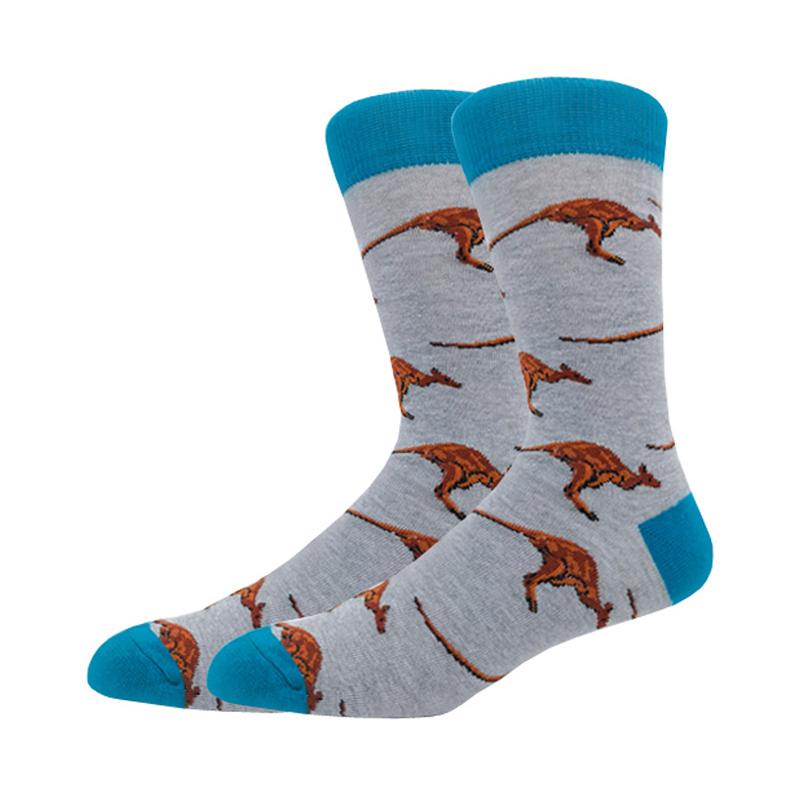 Modă Bărbați Toamnă Iarnă Șosete Skateboard Fericit Creativ Pinguin delfin rechin koala Șosete Noutate Echipaj Amuzant Șosete Bărbătești