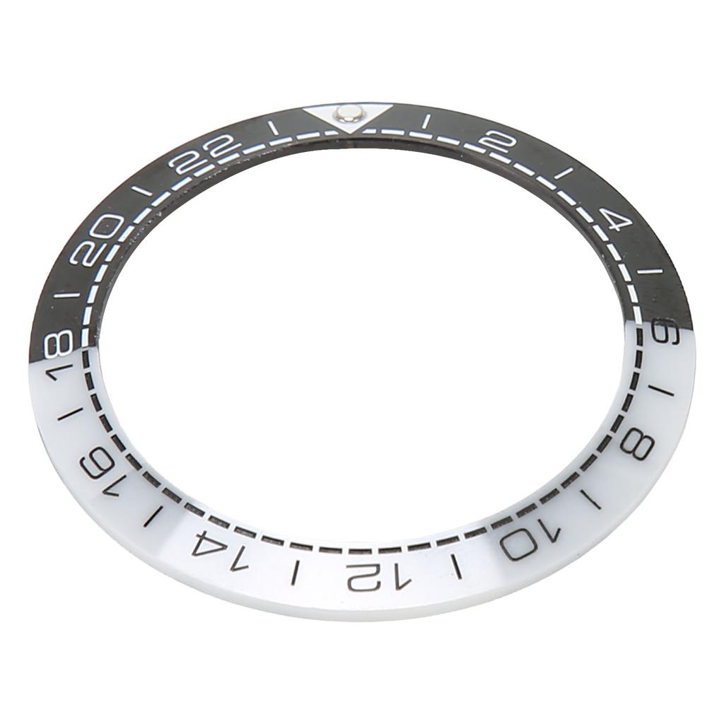 Watch Bezel Insert 41.5mm Ceramic Watch Bezel Ring Repair Replacement Accessory for Watchmaker Black and White
