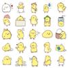 50 Hand-Painted Little Yellow Chick Cartoon Stickers – Waterproof DIY for Kids' Water Bottles & Suitcases
