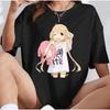 2026 Nowa Koszulka Jeśli Pracujesz Przegrywasz Wersja Anzu Futaba Kawaii Anime Zabawny Kreskówka Otaku Unisex Czarna Koszulka