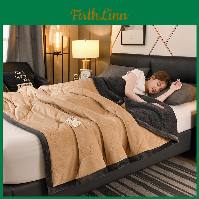 And Layer Blankets 3 Fleece Throws Adult Thick Warm Winter Blankets Home Super Soft Three Layer Blanket Autumn And Winter Thickened Lambskin Blanket