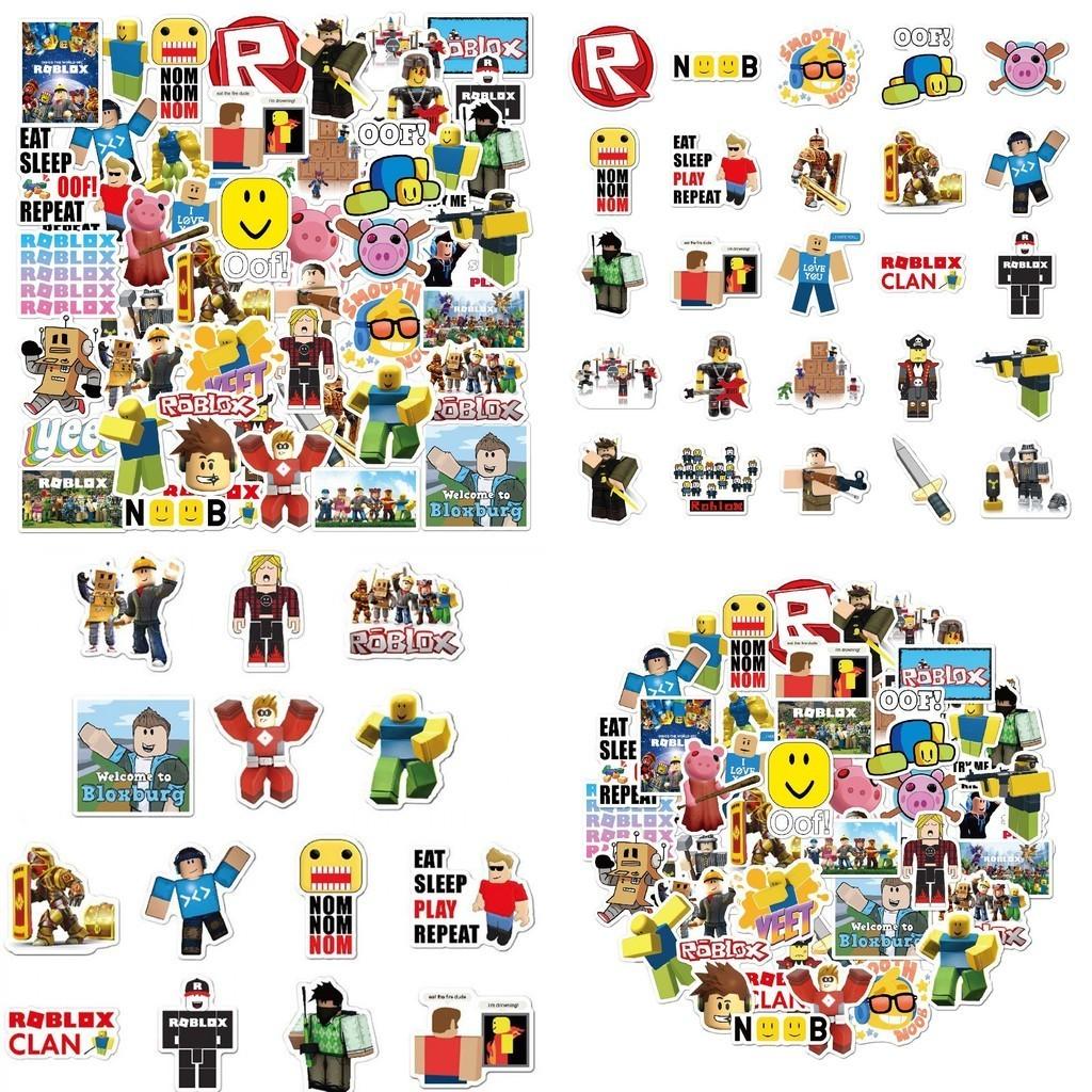 50pcs Colorful Roblox Stickers Waterproof For Diy Laptop Skateboard And Luggage