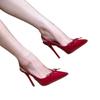 Black high heels women's new pointed head bow thin heel light mouth single shoes sexy bag head sandals women