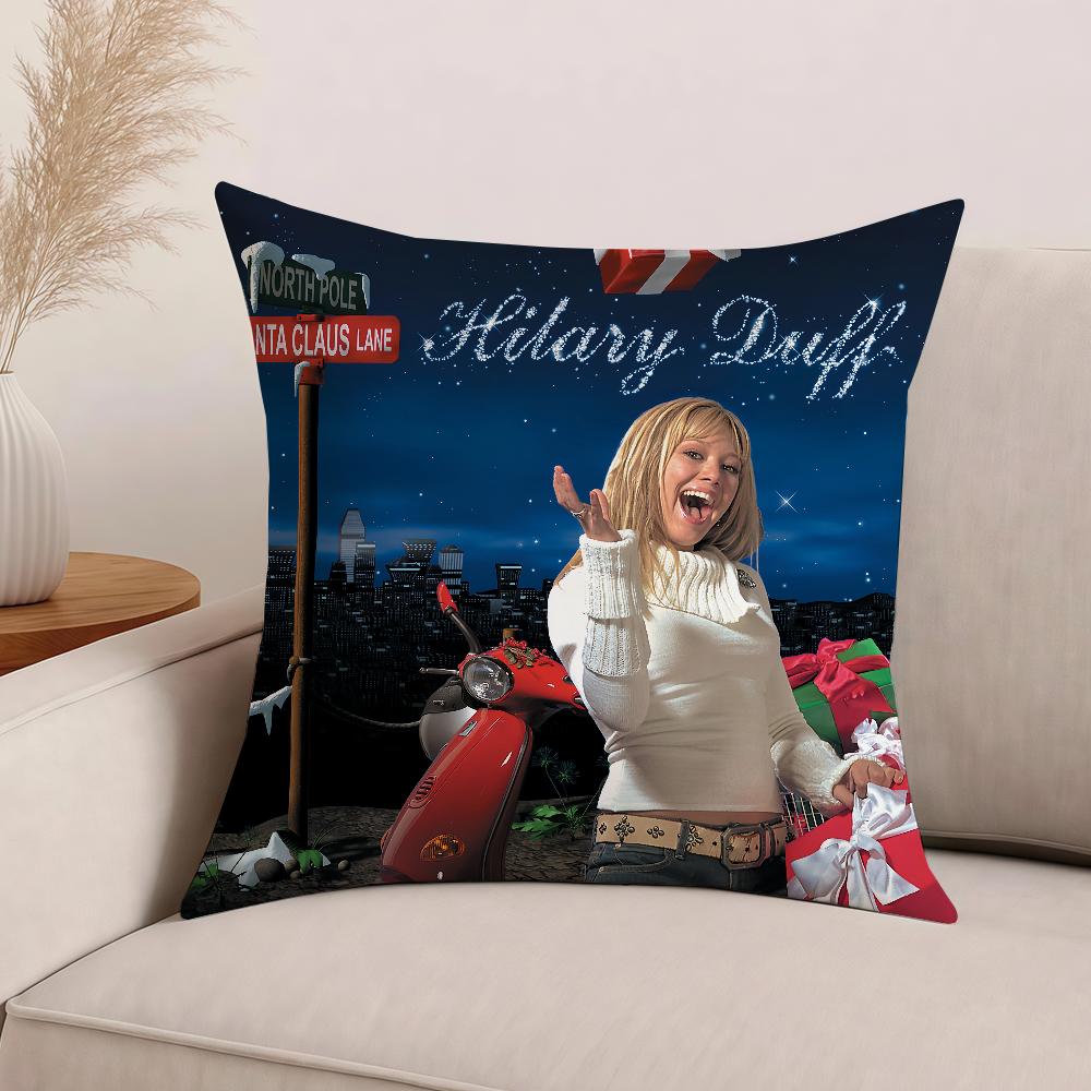 Singer Hilary Duff Mature Pillow Case Office Cushions Suitable For Sofa Car Bedroom Decorative Cushion Cover