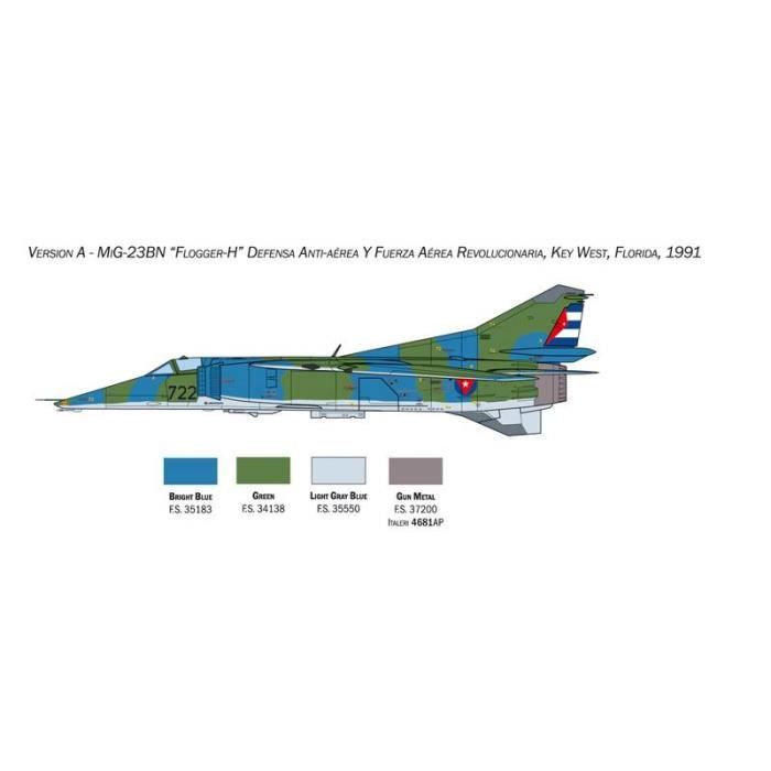 Italeri - maquette avion mig-27/mig-23bn flogger italeri 2817 1/48ème maquette char promo - ref : 12980