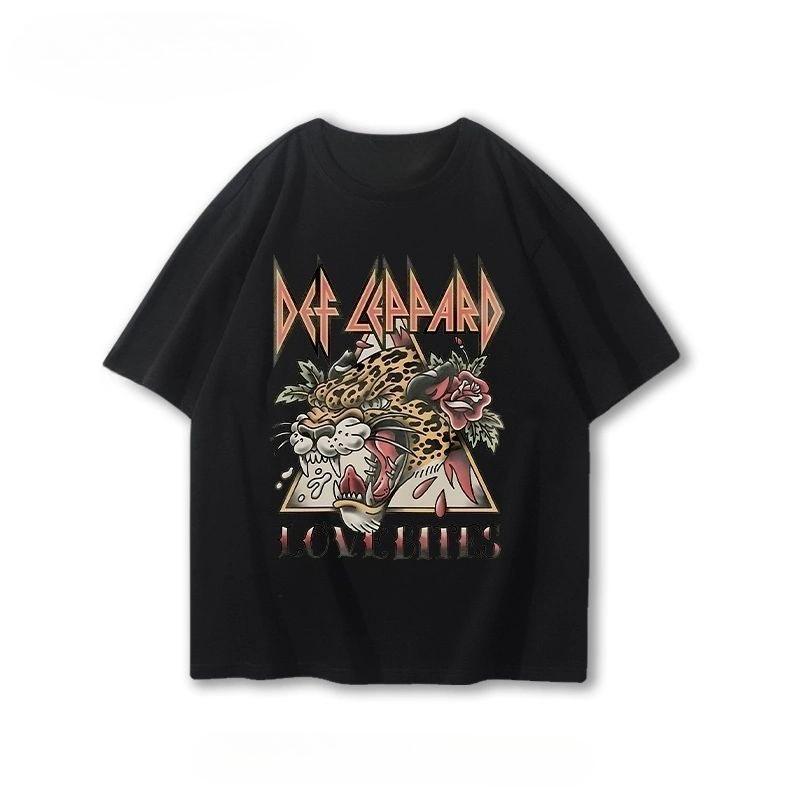 

Weibo Band ShortSleeved TShirt Mens and Womens Summer European Rock Street Casual Pure Cotton HalfSleeve 4XL
