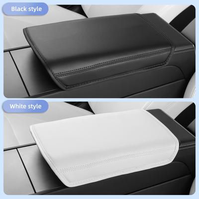 For Tesla New Model 3 2025 Leather Highland Armrest Storage Box Cover Pad Center Console Protection Cushion Car Accessories