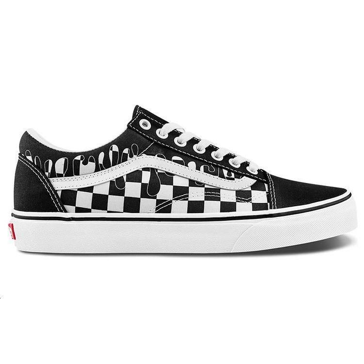 Vans Old Skool Checkerboard Casual Lightweight Breathable Low-Top Skate Shoes Unisex sneaker Black White VN0A7Q2J6UP