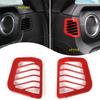2Pc Red Dash AC Air Vent Outlet Trim Cover Bezel Overlay For Jeep Wrangler JL/JT