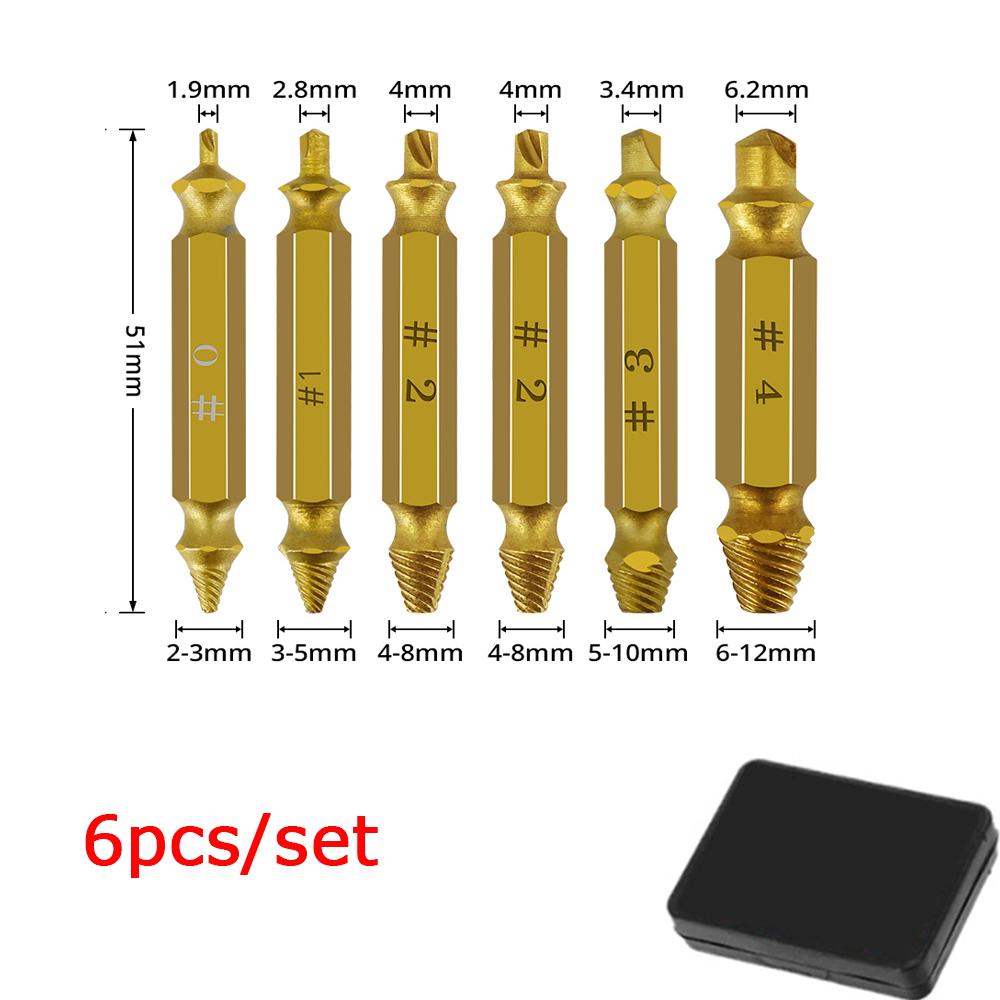 HHS oboustranný vytahovač šroubů Poškozený vytahovač šroubů Vytahovač vrtáků Sada vrtáků Přerušená rychlost vytahování šroubů vytahovač šroubů
