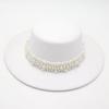 French Pearl Top Hat Women'S Sunscreen Sun Hat Elegant Retro Felt Hat Model Jazz Hat Foreign Woolen Hat