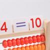 1 Set Number Alphabet Card Preschool Math Learning Wooden Educational Math 10-Row Counting Toy 100 Beads With Counting Sticks