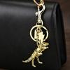 Keychain Pendant Dinosaur T-Rex Skeleton Metallic Luster Bag Charm Alloy Triple Reinforced Lobster Clasp Key Ring