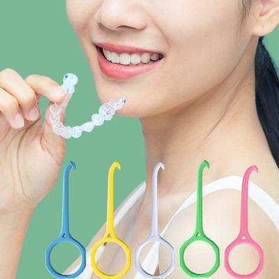 Herramienta de extracción de ortodoncia, fácil de usar, portátil, multicolor, de mano, desmontable, accesorio para el cuidado dental, herramienta de extracción de alineadores de dientes de plástico para mujeres