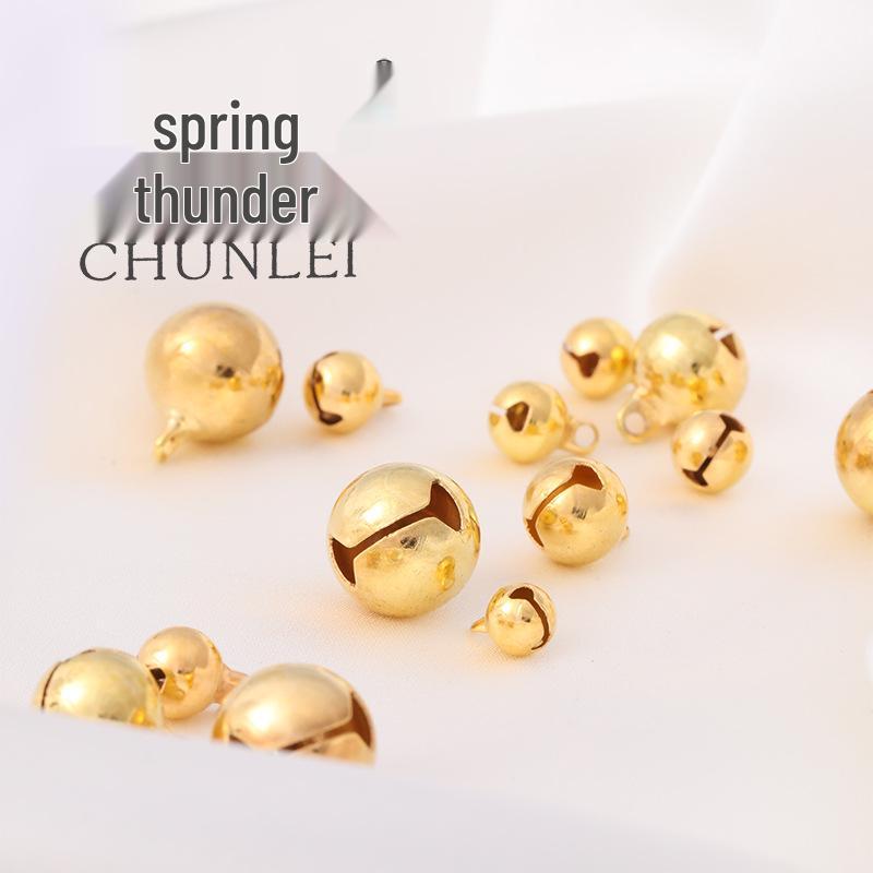Golden Bell Jewelry & Keychain Charm - Christmas Pendant & Pet Bell Accessory